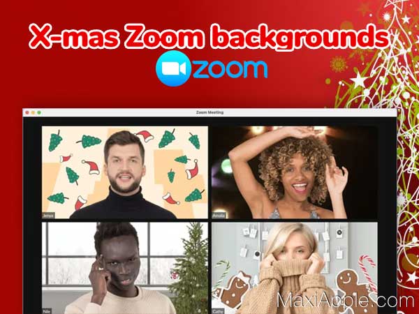 X-mas Zoom Background Mac PC iOS Android