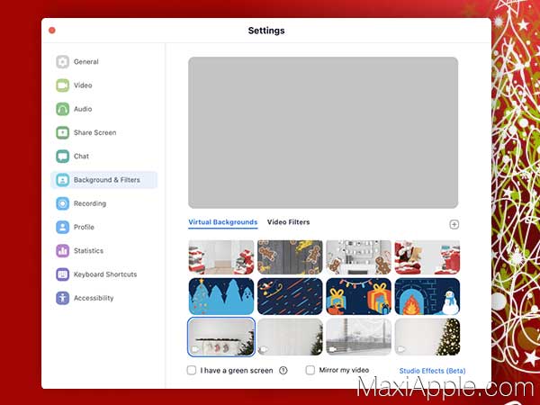 X-mas Zoom Background Mac PC iOS Android
