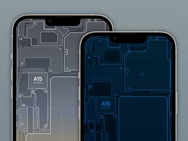 Fonds d'Ecran Plan Carte Mere iPhone 12 13