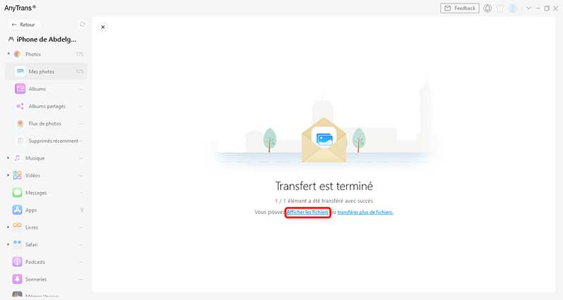 rechercher sauvegarde iphone