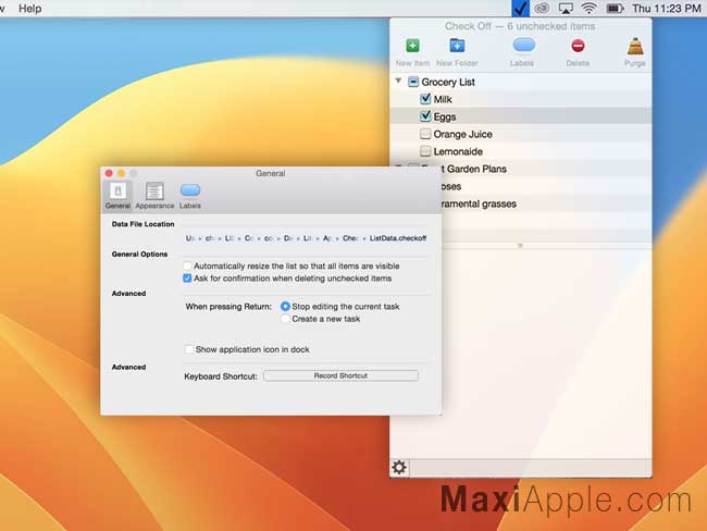 Check Off macOS