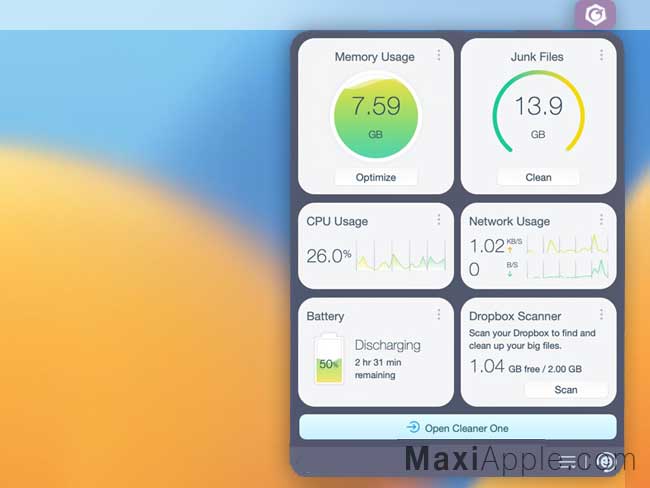 Cleaner One Disk Clean macOS