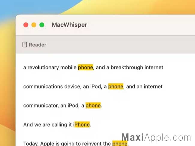 MacWhisper macOS
