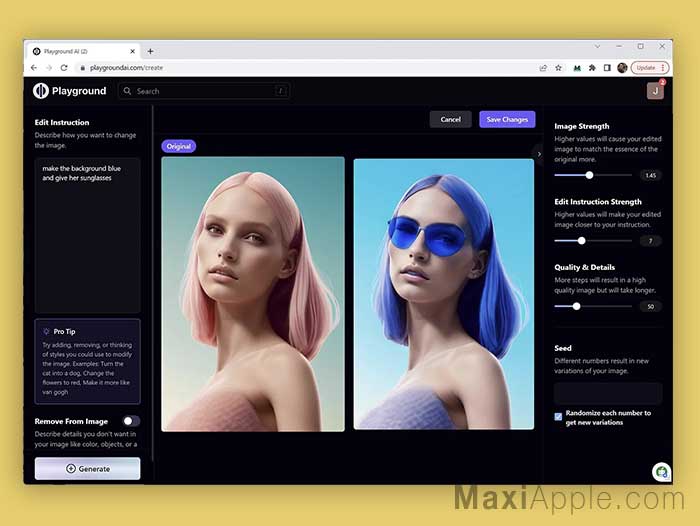 Playground AI, Création et Retouche Photo par IA (gratuit) MaxiApple