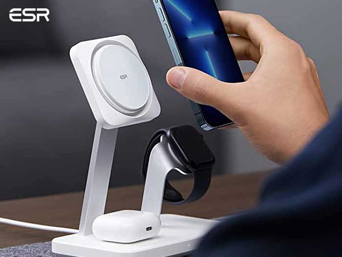 esr halolock cryoboost 3en1 station chargeur qi iphone airpods apple watch 05 - ESR HaloLock, Station Charge Rapide iPhone et AirPods