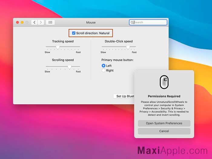 UnnaturalScrollWheels macOS