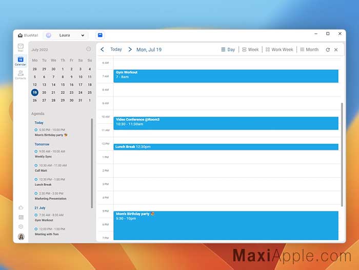 BlueMail macOS Windows iPhone Montre Apple