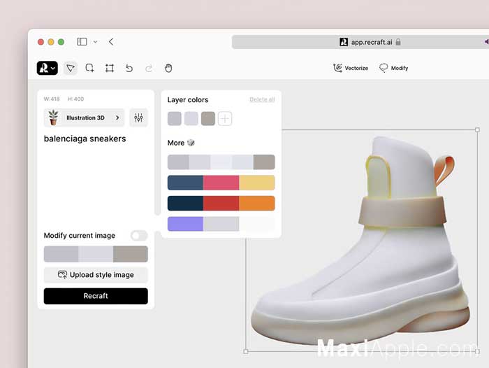 Recraft AI Web App macOS WIndows