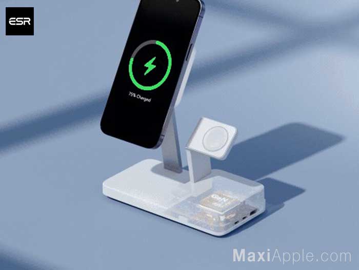 Zens Station de recharge MagSafe + Watch 4-en-1 - Station de recharge Zens Station de recharge MagSafe + Watch 4-en-1 - Station de recharge