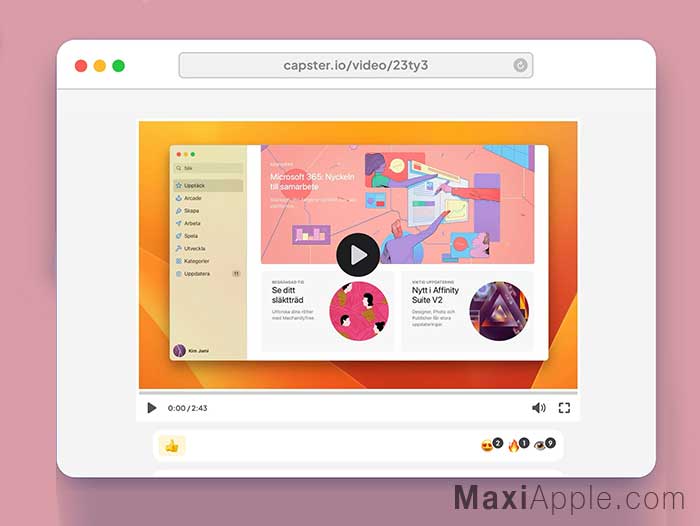 Capster macOS Capture Copie Ecran Photo Video