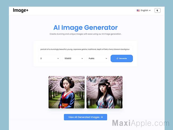 Image+ AI Mac PC - Générateur d'Images IA Illimité (gratuit) - MaxiApple
