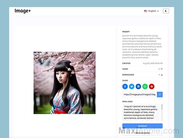 Image+ AI Mac PC - Générateur d'Images IA Illimité (gratuit) - MaxiApple
