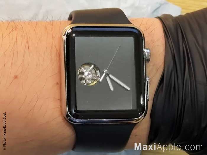 montre apple analogique mecanique