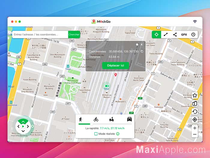 simuler localisation gps mockgo
