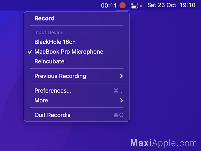 Recordia macOS