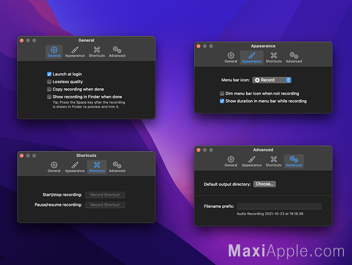 Recordia macOS