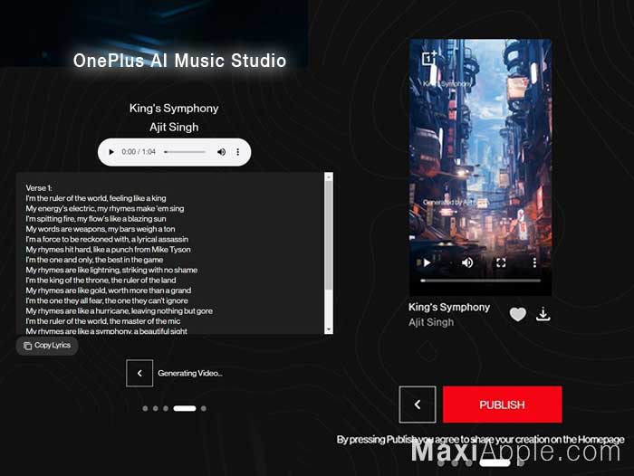 OnePlus AI Music Studio