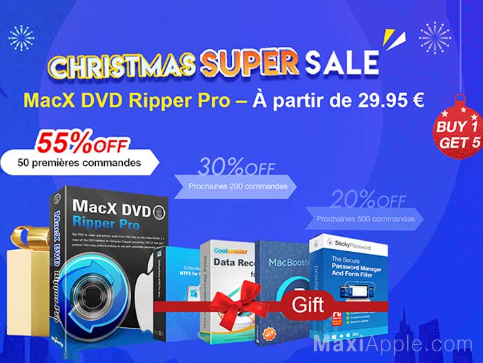 MacX DVD Ripper Pro Promo Cadeau Noel