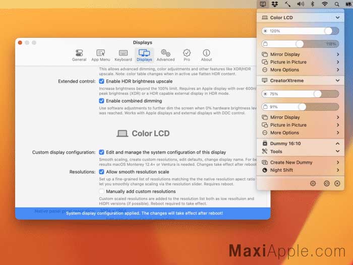BetterDisplay macOS