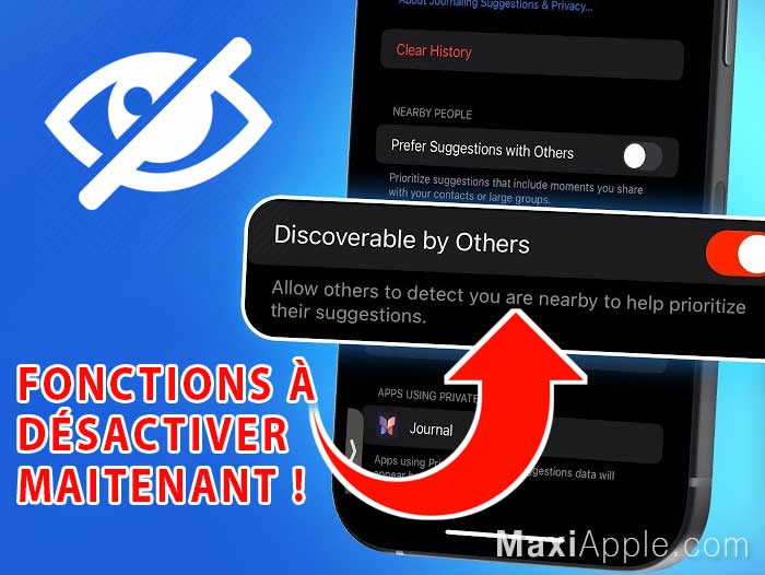 Réglages iOS 17 Confidentialite