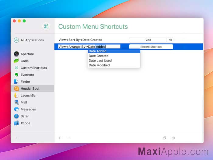 CustomShortcuts macOS