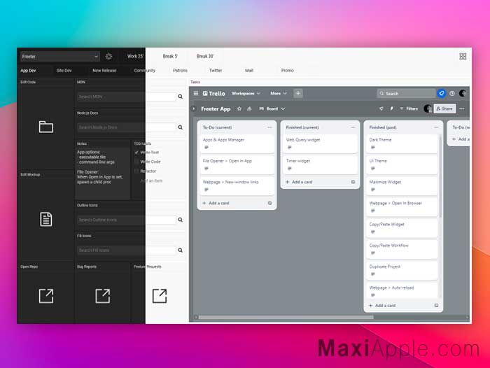 Freeter macos logiciel productivité