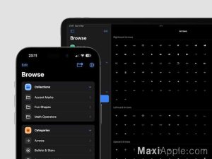 CharMap iPhone iPad - Caractères Unicode et Symboles (gratuit) - MaxiApple