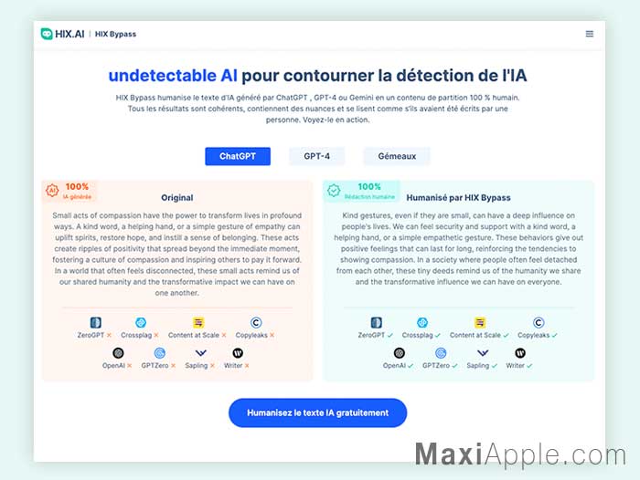 HIX AI Humanizer Mac PC