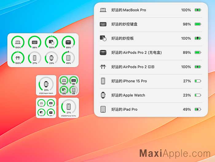 AirBattery macOS Status Batterie iPhone iPad Mac AirPods Apple Watch gratuit