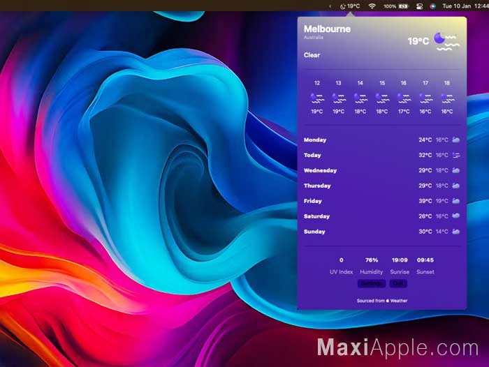 MenuBar Weather macOS Gratuit