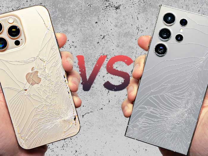 iPhone 16 Pro Max Samsung Galaxy S24 Ultra crash test comparatif video