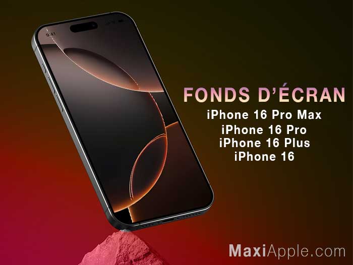 iPhone 16 Plus Pro Max Fonds d'Ecran Officiels (gratuit)