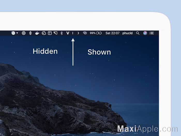 Hidden Bar macOS Mac App Gratuit