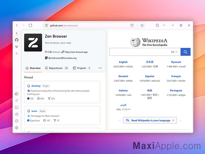 Zen Browser macOS Windows Linux Navigateur Firefox gratuit