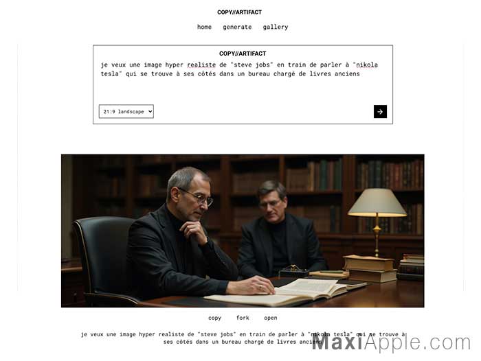 Copy Artifact App AI Mac PC iOS Android Creation IA d'Images HD (gratuit)