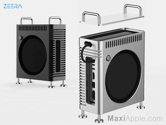 Boitier Protection Support Mac Mini M4 2024 Replique Mac Pro Design