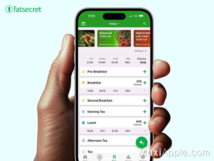 FatSecret Compteur de Calories Calorie Counter Application App iOS iPhone iPad Gratuit