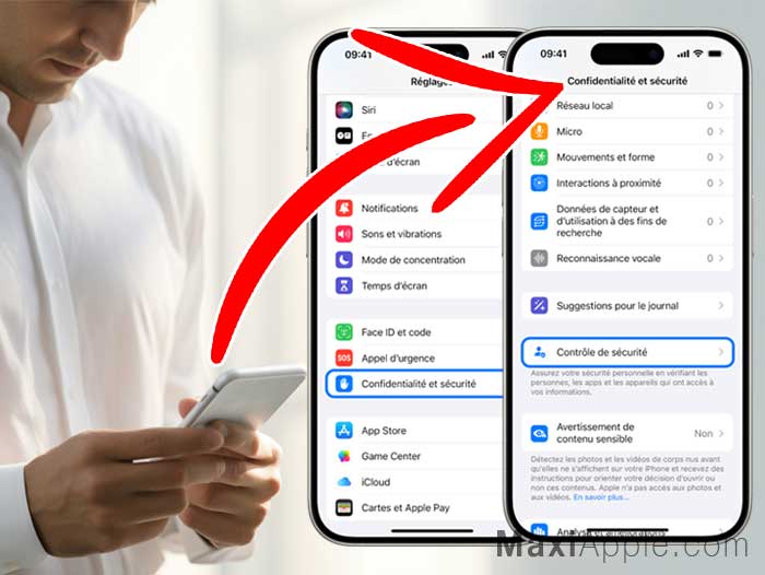 Réglages Parametre Confidentialite Vie Privee iOS Comme Changer