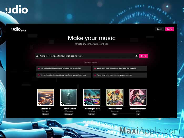 Udio AI Generateur Musique IA Intelligence Artificielle Gratuit en Ligne