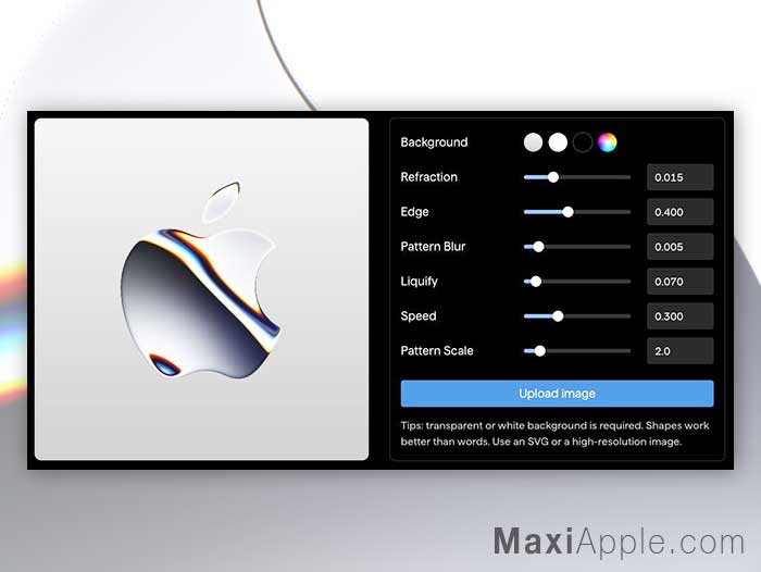 Apple Liquid Metal Logo Generator Generateur gratuit Webapp gratuite