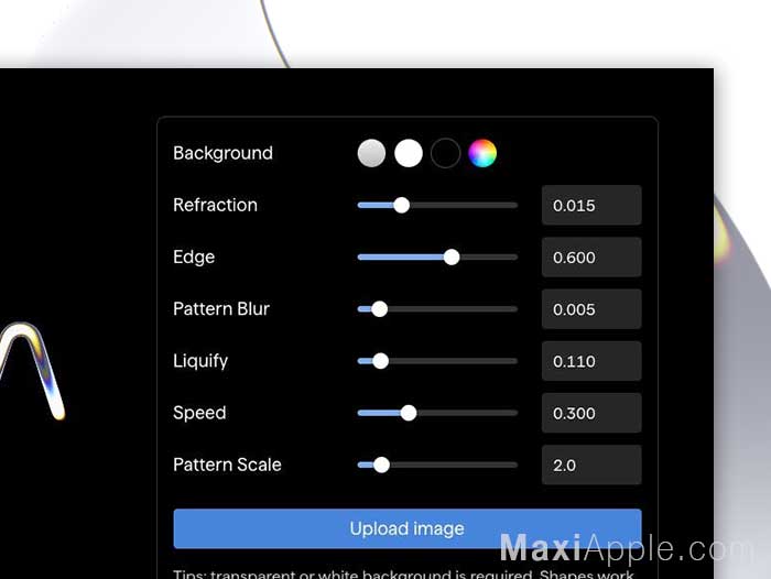 Apple Liquid Metal Logo Generator Generateur gratuit Webapp gratuite