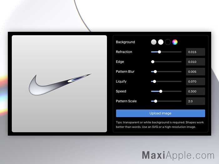 Apple Liquid Metal Logo Generator Generateur gratuit Webapp gratuite