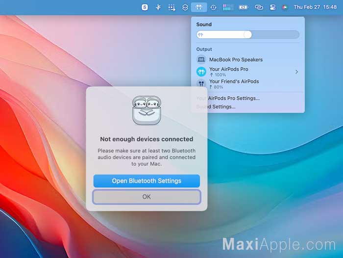 Logiciel Gratuit Open source PairPods macOS Mac Partage Ecouteurs sans fil Bluetooth Enceintes appareils