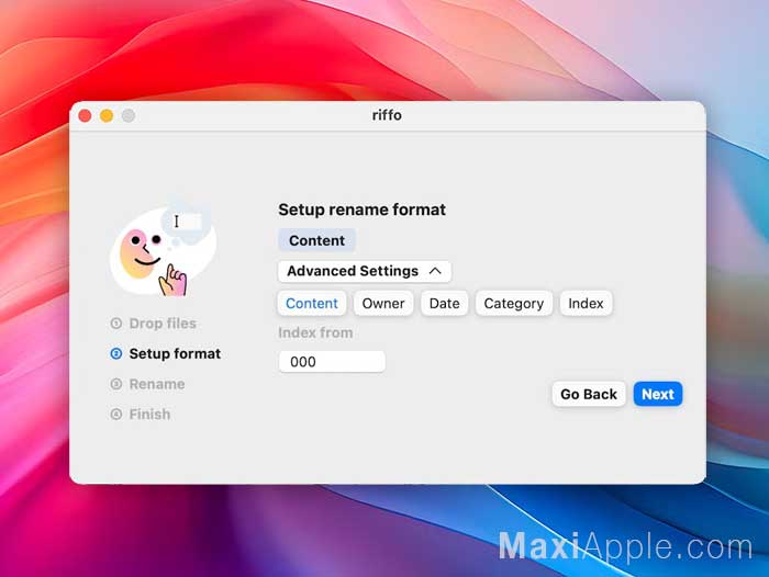 Riffo AI macOS Renommer Fichier Dossier par Lot IA intelligence Artificielle logiciel utilitaire outil