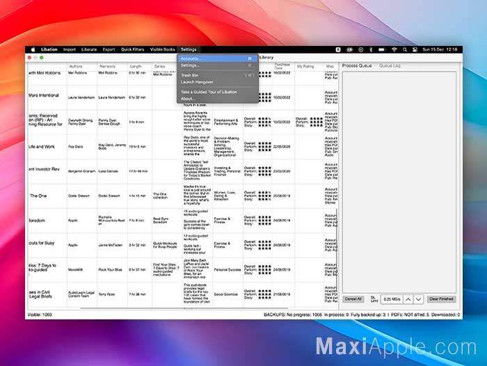 Libation macOS Mac PC Windows - Télécharger Convertir AudioBooks Audible Logiciel Application Outil gratuit Open Source