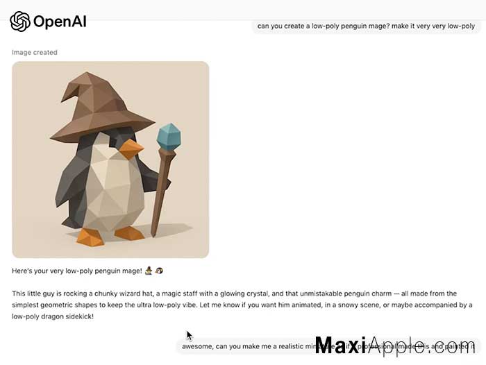 OpenAI Assistant Creation Générateur d'Images IA Gratuit GPT-4o Mac PC iOS Android