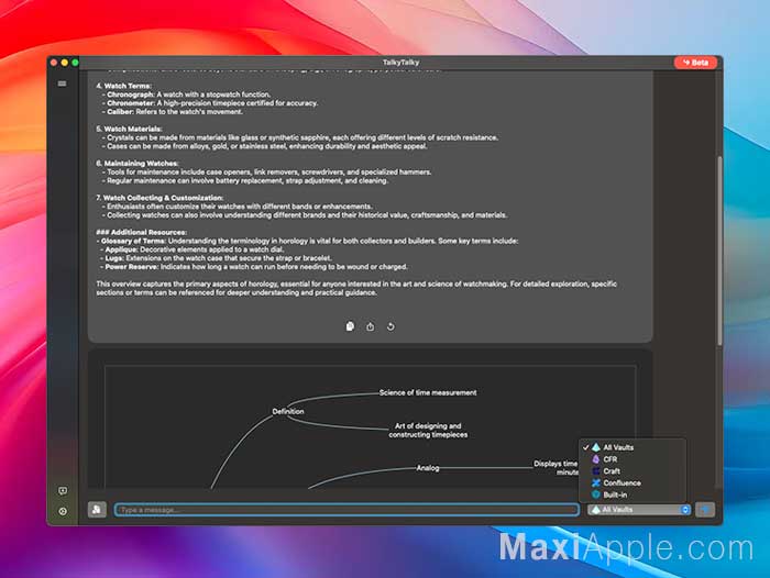Talky macOS Mac Gestion Gestionnaire Connaissances Logiciel Application Gratuit