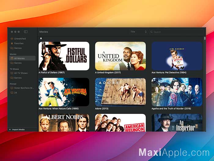 mymedia app logiciel macos mac lecteur media video alternative apple tv local gratuit
