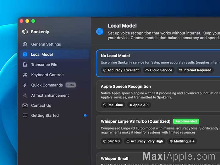 spokenly voice dictation ai transcription dictee ia macos mac gratuit