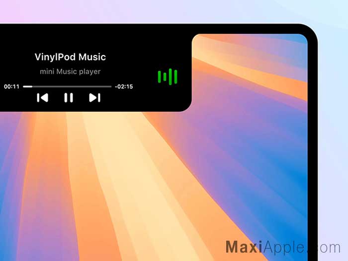 vinylpod-widget-musique-lecteur-audio-dynamic-island-mac-macos-gratuit